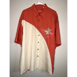 Bamboo Cay Bird of Paradise Modal Hawaiian Resort Grandpa Tourist Camp Shirt XXL
